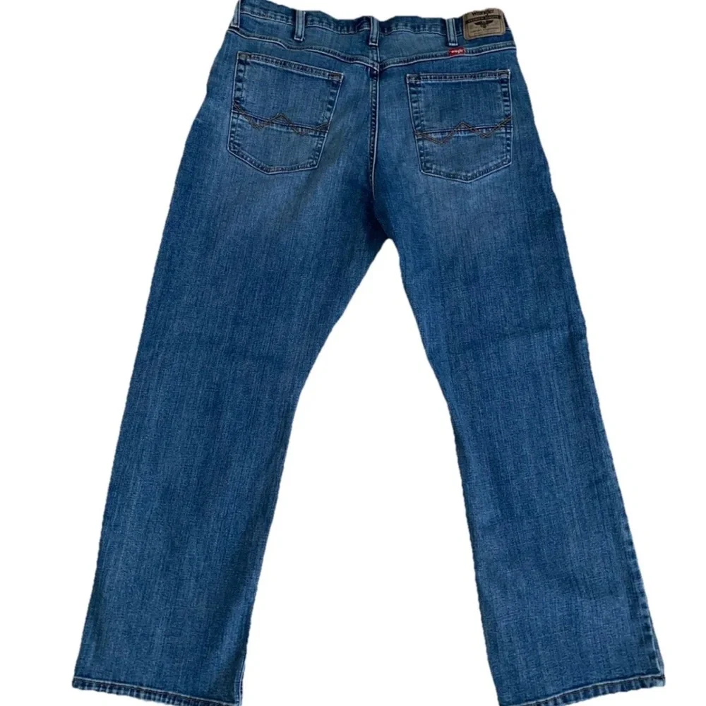 Wrangler Men’s Regular Bootcut Jeans Blue Denim Size 36x30